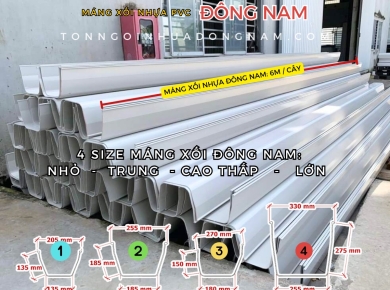 Cách tính kích thước máng xối nhựa phù hợp với diện tích mái nhà