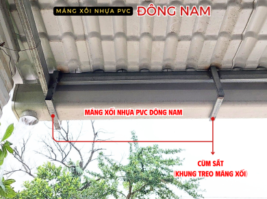Đông Nam hướng dẫn lắp đặt máng xối nhựa đúng kỹ thuật