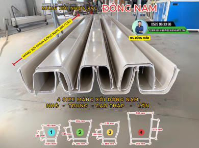 Máng xối bằng nhựa bền đẹp, chịu thời tiết tốt