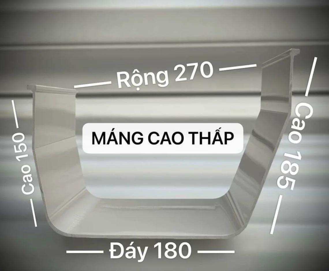 Máng xối cao thấp
