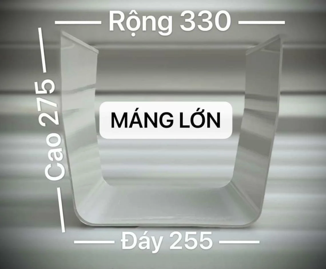 Máng xối nhựa PVC size lớn
