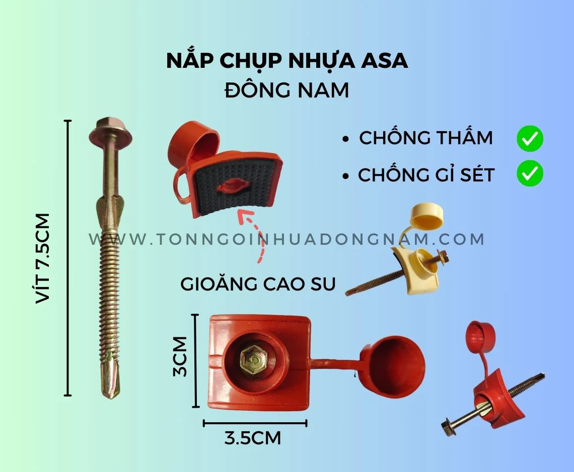 Kích thước Nắp chụp nhựa ASA