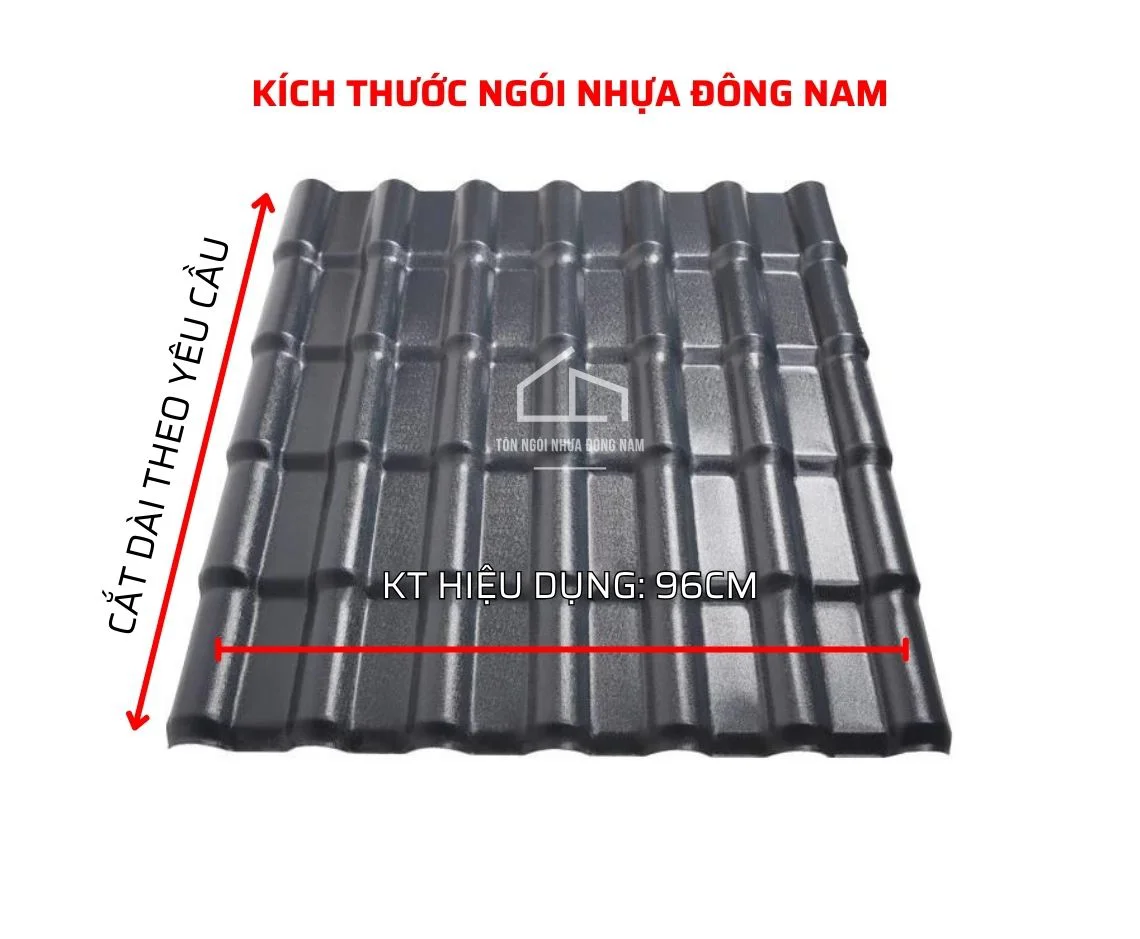 Kích thước ngói nhựa