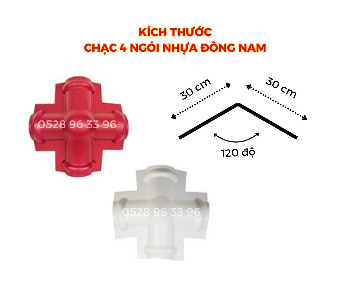 Kích Thước Úp Chạc 4 Ngói Nhựa