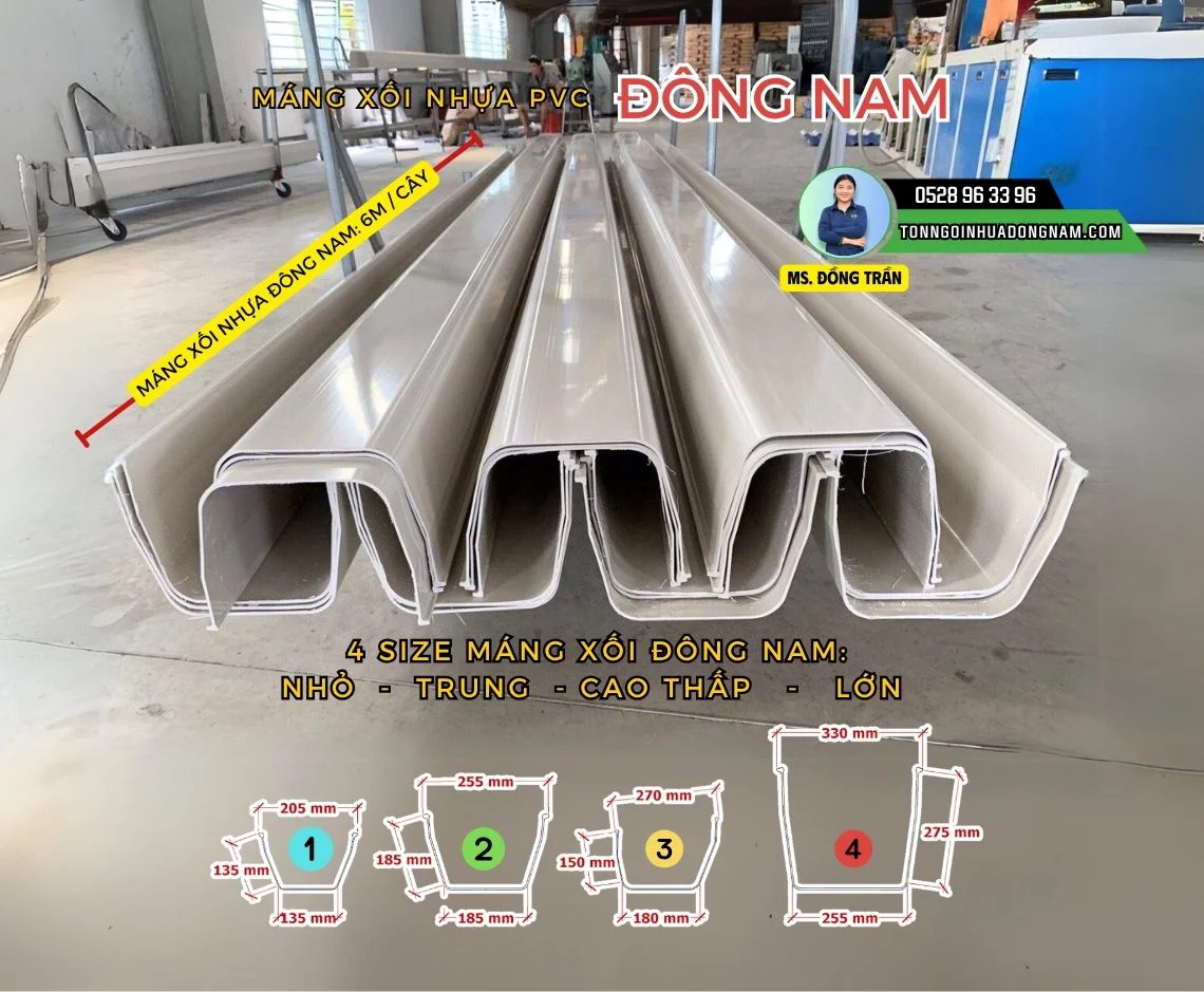thi công máng xối nhựa