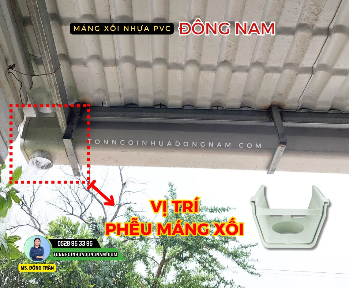 lắp đặt máng xối nhựa