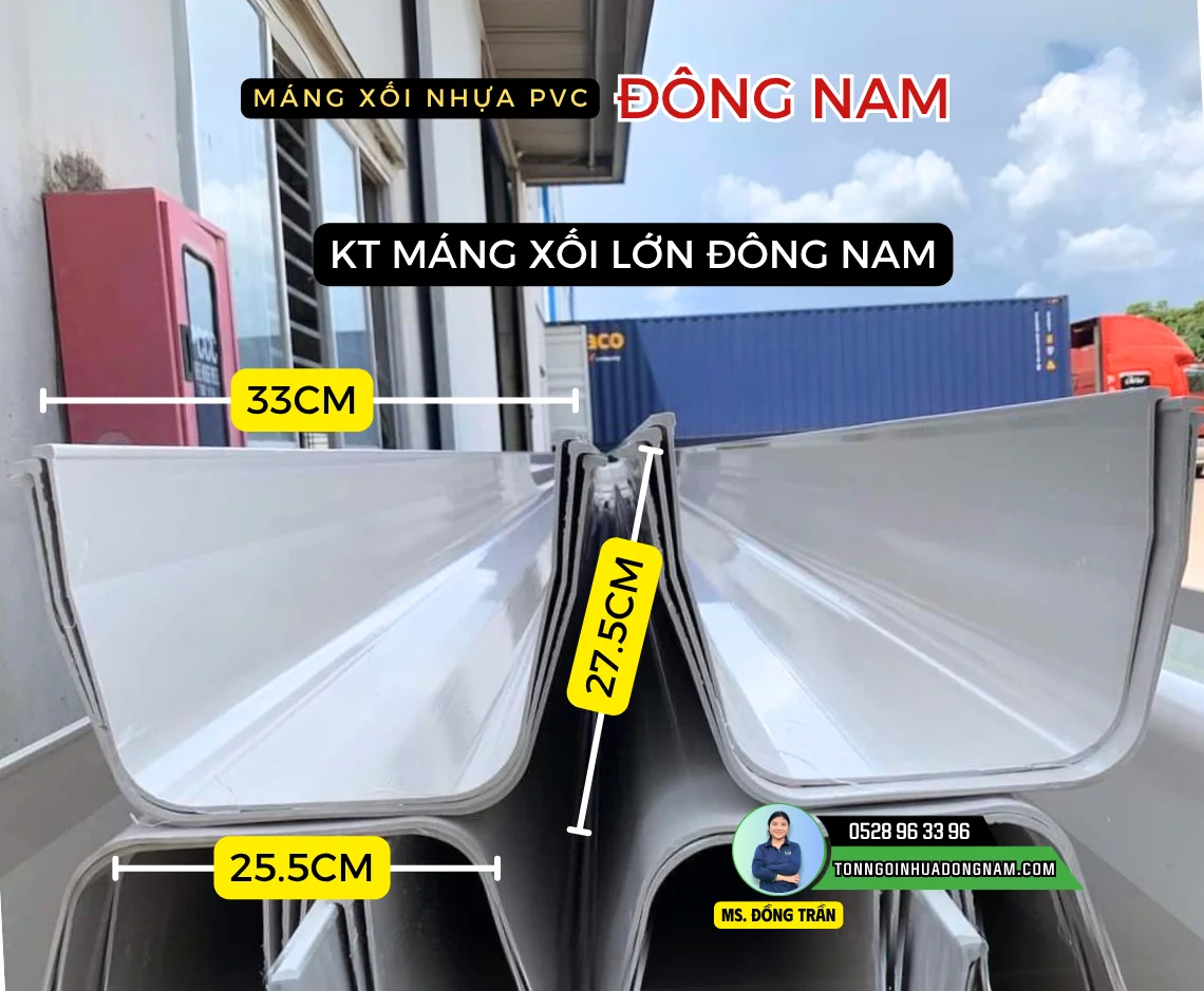 lắp đặt máng xối nhựa