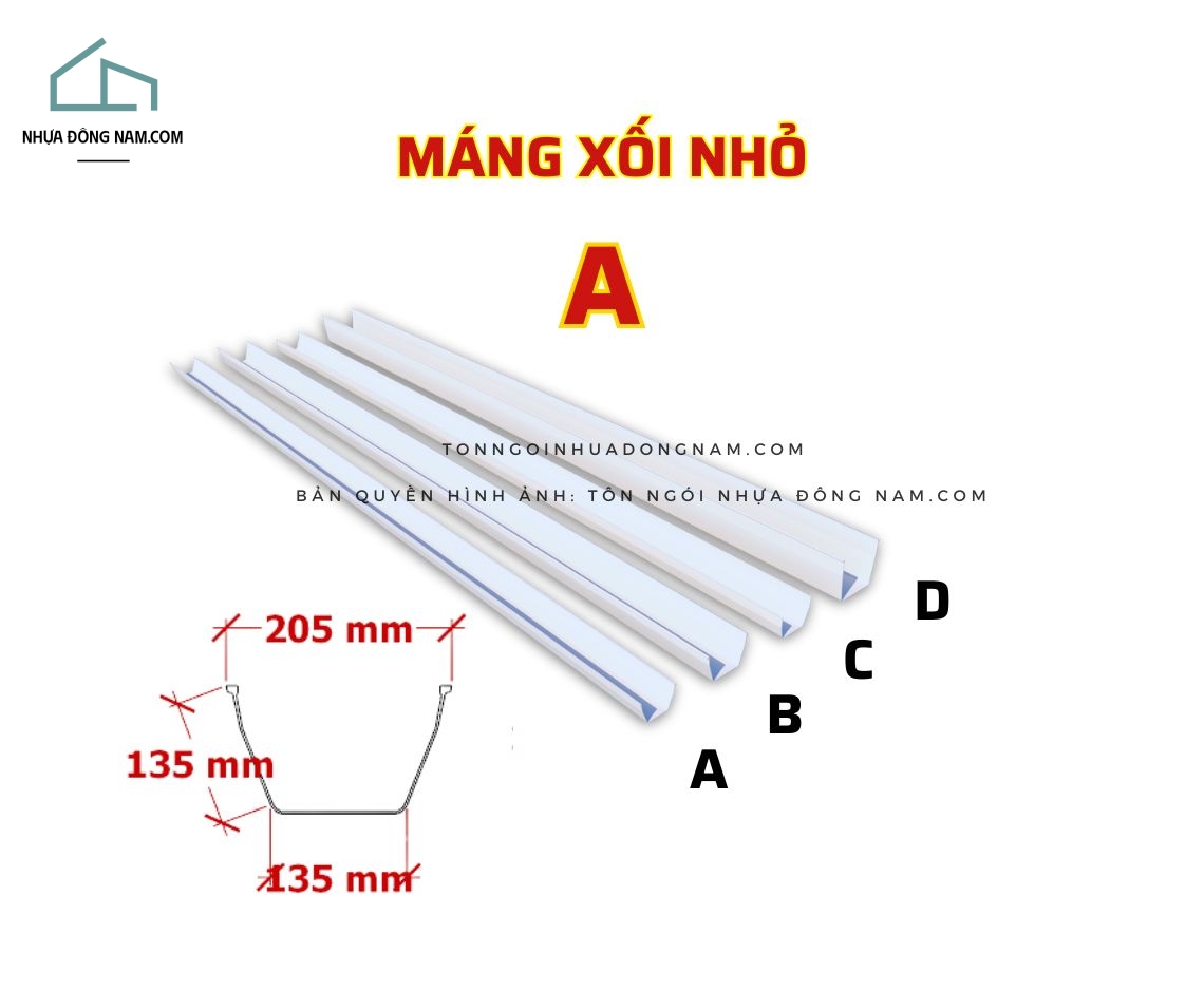 Máng Xối Nhựa PVC Size Nhỏ